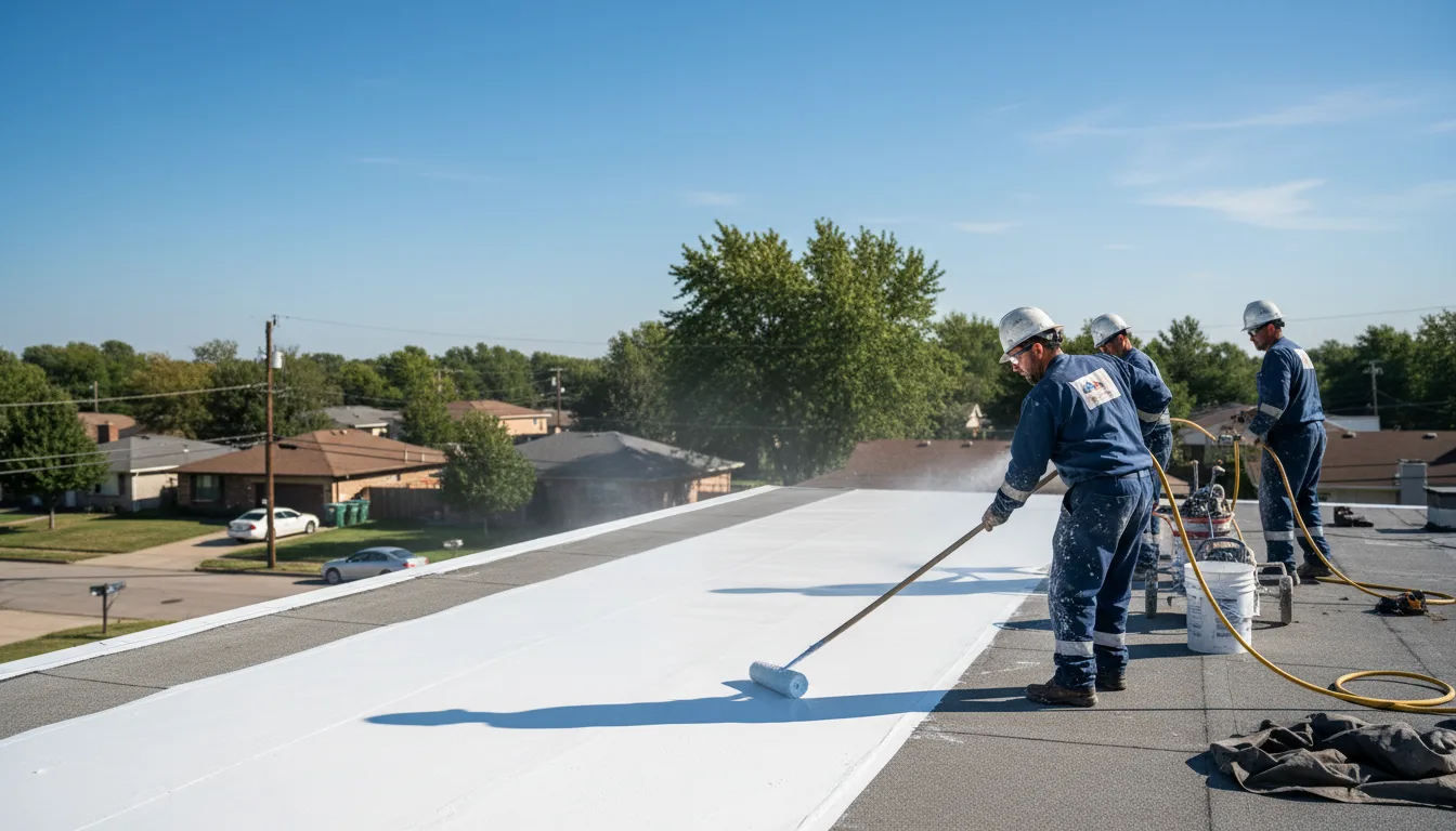 Commercial roof coating in Conroe, TX near me